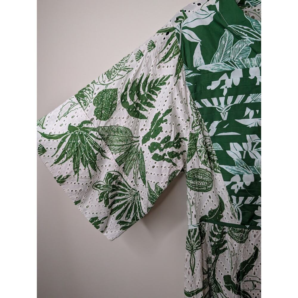 NEW Anthropologie Farm Rio Forest Soul Short Sleeve Midi Dress Small - Picture 4 of 11